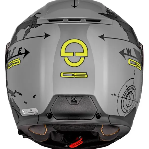 Hot Schuberth MC Flip Up hjelm – C5 Globe Grey