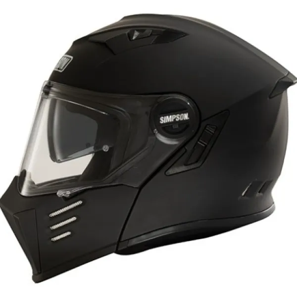 Sale Simpson MC Flip Up hjelm – Darksome Mat Sort 22.05