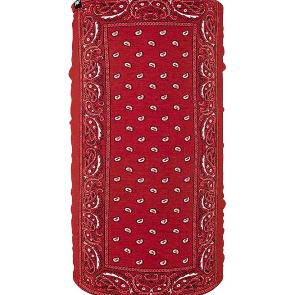 New Zan Headgear MC-Halsrør – Motley Tube Fleece Red Paisley