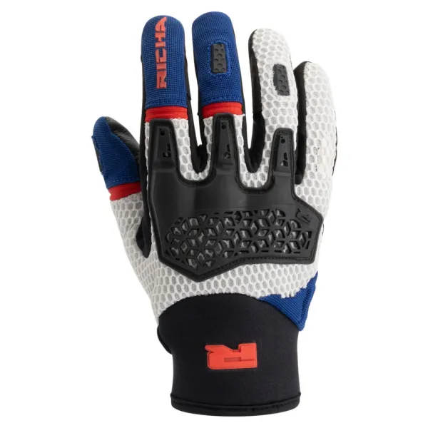 Clearance Richa MC Handsker – Sandblast Blå/Rød