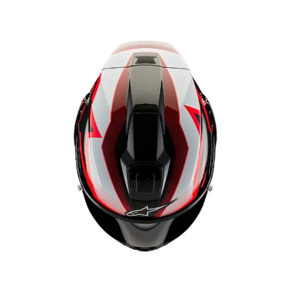 Hot Alpine MC-hjelm fullface – stars Supertech R10 Team Carbon Sort/Rød/Hvid