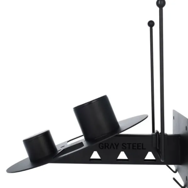Clearance MC-Hjelmholder – Gray Steel X7 Hjelm- og Udstyrsholder Mat Sort