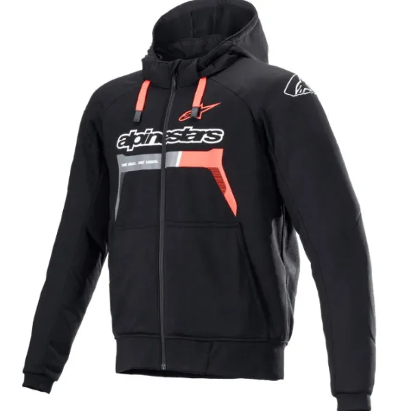 Discount Alpine MC-Jakke – stars Hoodie Chrome Ignition Sort/Rød