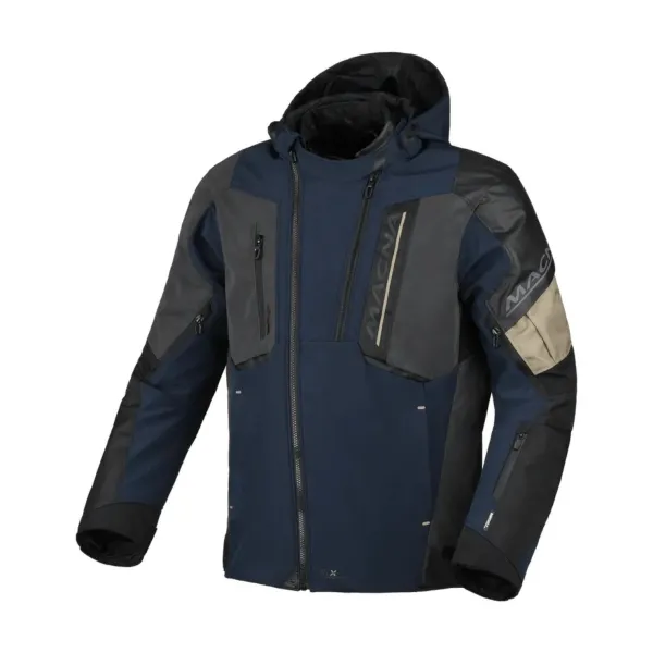 Discount Macna MC-Jakke – Angle 2.0 Blå/Taupe