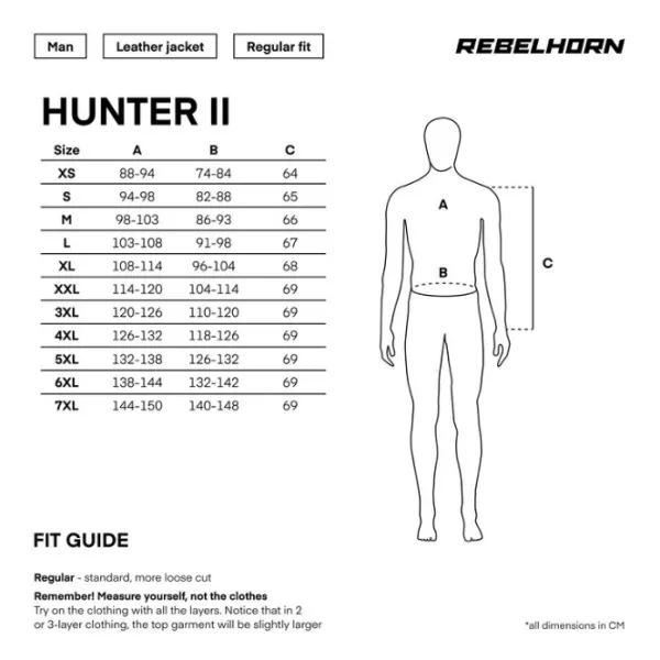 Hot Rebelhorn MC-Læderjakke – Hunter 2 Sort