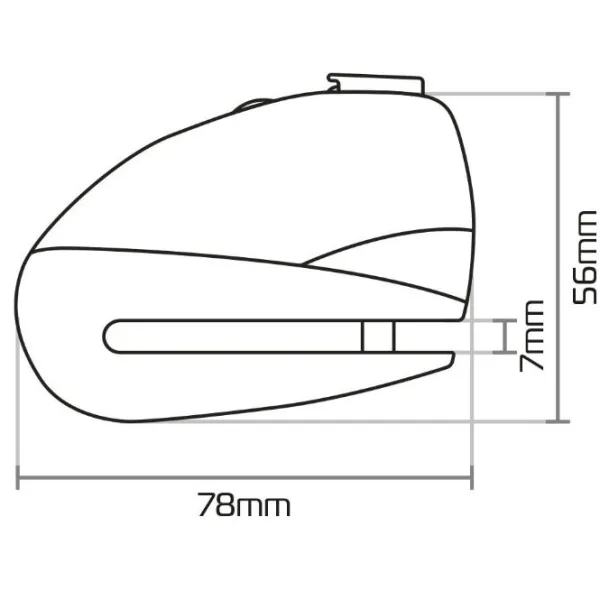 Outlet Oxford MC-Lås – skivebremselås XA7 Screamer Alarm Sort LK289