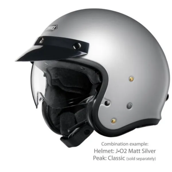 Hot Shoei MC-Pilothjelm – J.O2 Matt Light Silver
