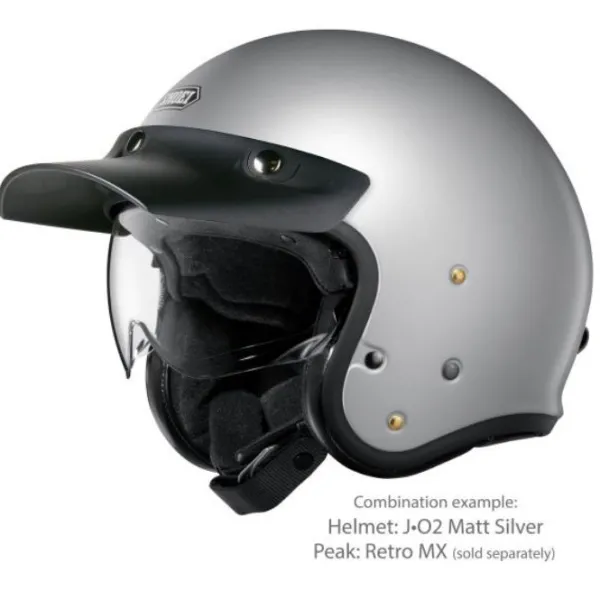 Hot Shoei MC-Pilothjelm – J.O2 Matt Light Silver