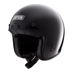 Outlet Simpson MC-Pilothjelm – Chopper Blank Sort 22.06