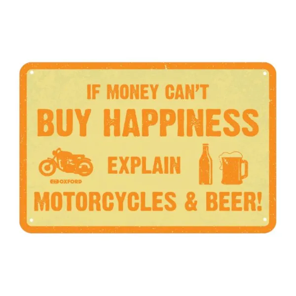 Online Oxford MC-Skilte – Garageskilt – Buy Happiness OX373