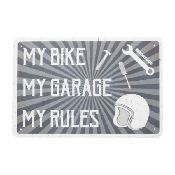 Hot Oxford MC-Skilte – Garageskilt – My Rules OX378