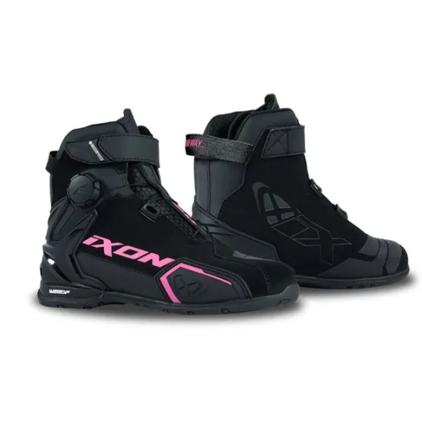 New Ixon MC Støvler – Bull 2 WP Dame Sort/Fushia