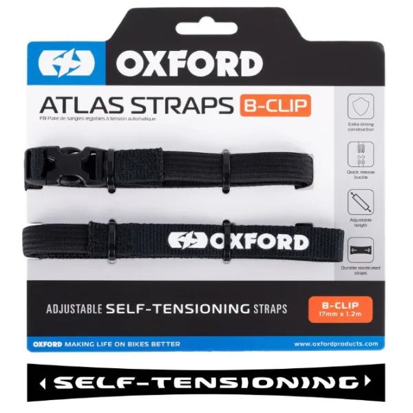 Outlet Oxford – Atlas B-Clip 17mm x 1.2M Black (Pair) OX312